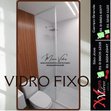 BOX VIDRO FIXO BANHEIRO ATÉ O TETO