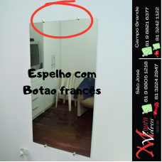 ESPELHO COM BOTÃO FRANCES MODELO