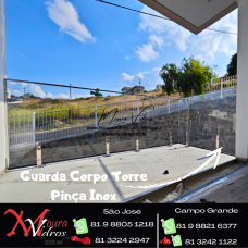 Guarda corpo torre pinça vidro blindex laminado temperado