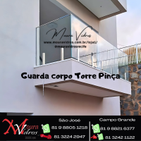 Torre pinça guarda corpo vidro temperado laminado blindex Torre pinça guarda corpo vidro temperado laminado blindex