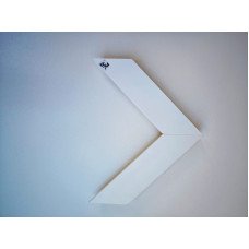 Moldura de madeira lisa 15  0011-1275 4,0 largura x 1,5cm altura cor branco