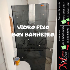 VIDRO FIXO BOX BANHEIRO FUMÊ 