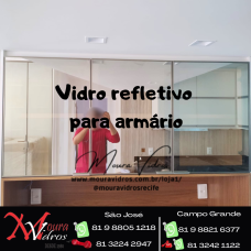 Vidro refletivo para armário habitat reflecta