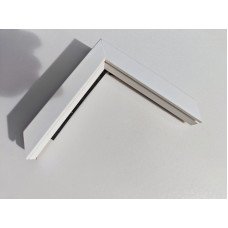 0034-1275 3X2 17 MOLDURA CAIXA VIDRO AFASTADO BRANCO FOSCO