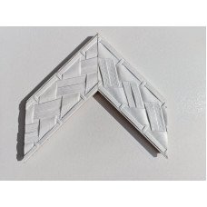 0046-1000 15 7X1,3  MOLDURA BRANCA TRANÇADA