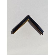 0060-7001 2X1 7 PRETA FINA BOLEADA COM FRISO DOURADO