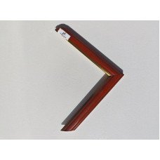 0060-7002 2,2X 1,2 7 MOLDURA MOGNO FINA BOLEADA COM FRISO DOURADO