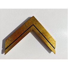 0144-1105 15 4X1,3 MOLDURA DOURADA COM LISTRA PRETA
