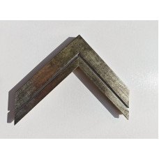 144-1110 15 4X1,3 MOLDURA RETA PRATA COM LISTRA PRETA