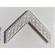 0160-6109 15 5X1,3 MOLDURA RETA BRANCA COM DOURADO