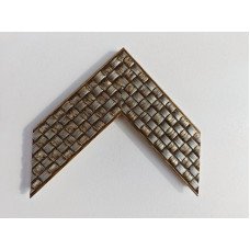 0166-1110 16  6X1,3 MOLDURA PRATA ENVELHECIDO TRABALHADO