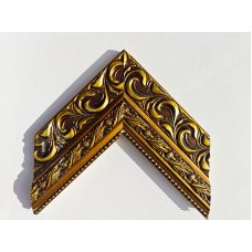 0187 8015 = 75  12X2,6 MOLDURA DOURADA LARGA TRABALHADA
