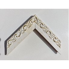 0397-1502 12 4,5X1,2 MOLDURA RETA TRABALHADA BRANCO PROVENÇAL