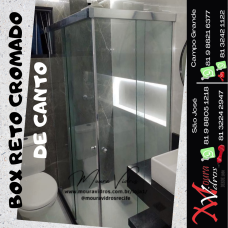 BOX DE CANTO PERFIL RETO CROMADO 