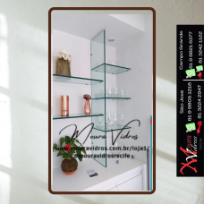 PRATELEIRAS DE VIDRO COM COLAGEM UV