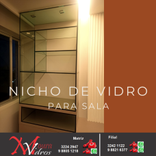 NICHO DE VIDRO PARA SALA