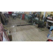 VIDRO FIXO + PORTA GIRO FECHADURA ELET. SOPRANO COM PELÍCULA INSTALADO COM TORRE PINÇA